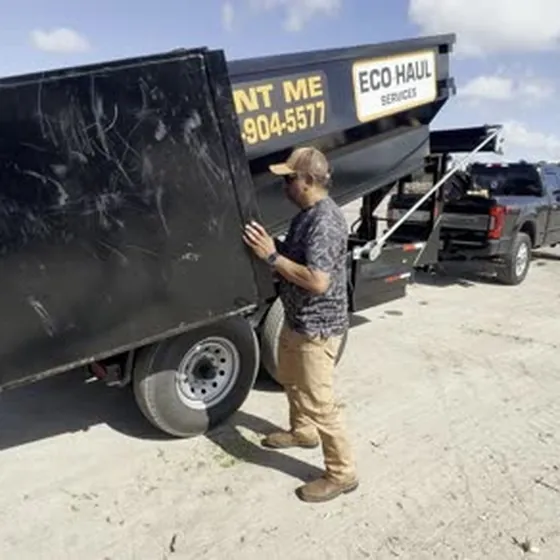 Eco Haul dump trailer unloading at the disposal yard